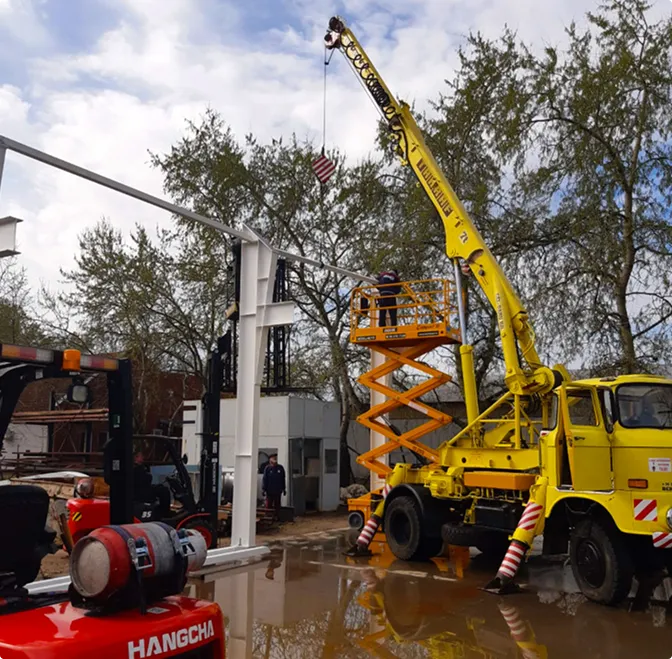 Autódaru kihelyezése munkaterületre